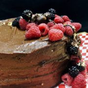 Chocolate cake w Mocha Cream _ Berries